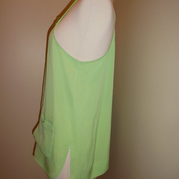 Diane Von Furstenberg Silk Green Cheryl Tank 10 L - Picture 5 of 8